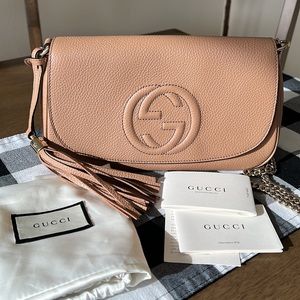 Gucci Camelia Rose Beige Soho Flap